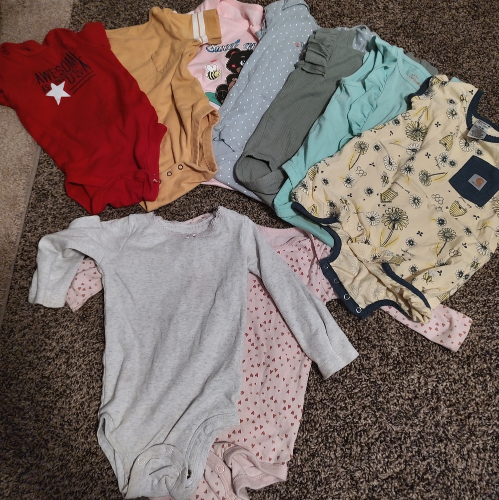 12m Girls Onesie Lot